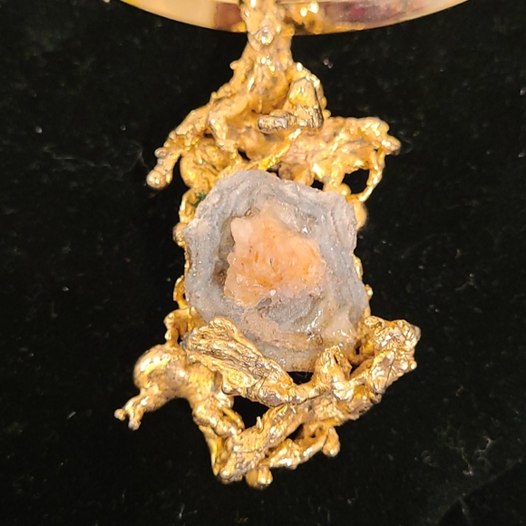 Ultra Modernist Brutalist Pendant Necklace - Picture 7 of 10